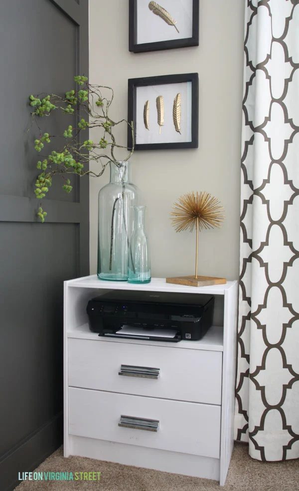 IKEA Rast dresser turned printer stand for an office, Life on Virginia Street