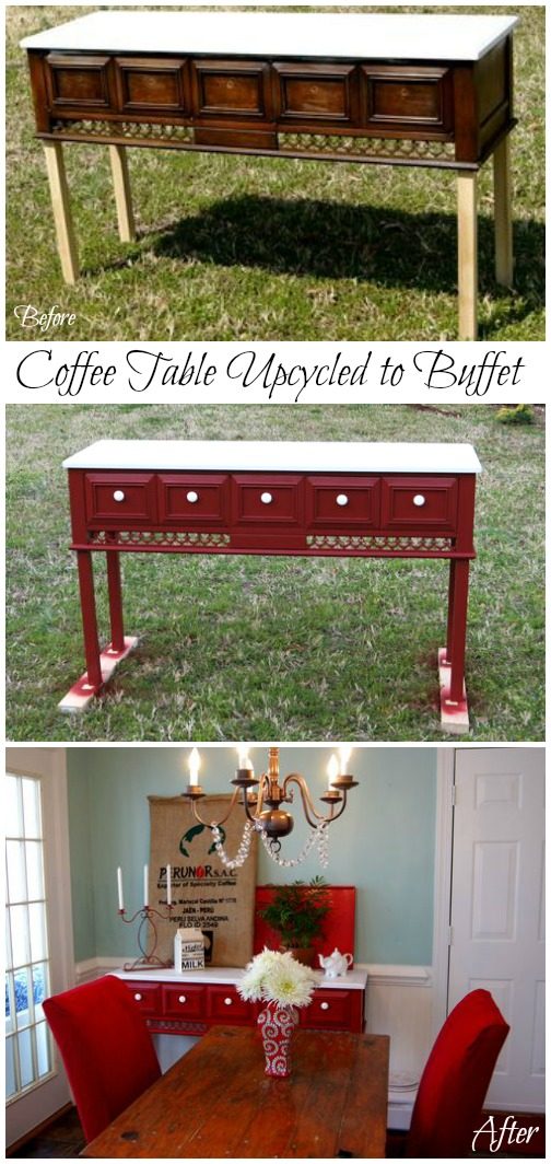 Coffee Table Updated to Buffet