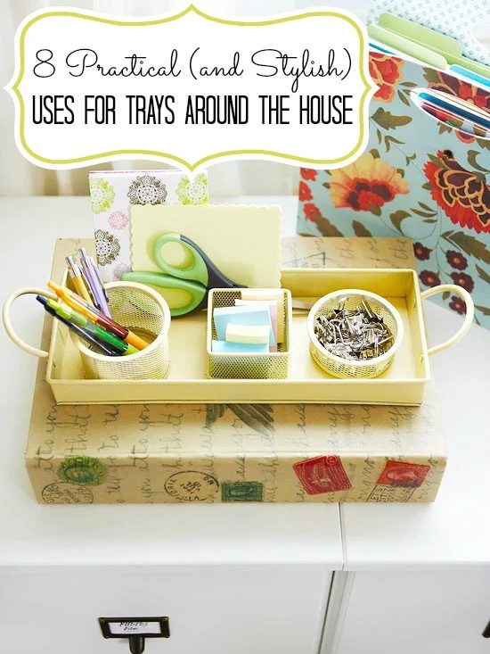 Can't pass up a pretty tray? Here are 8 uses for trays around the house, from the bathroom to the kitchen. Read on to see just how useful a tray can be! 8 Practical (and Stylish) U