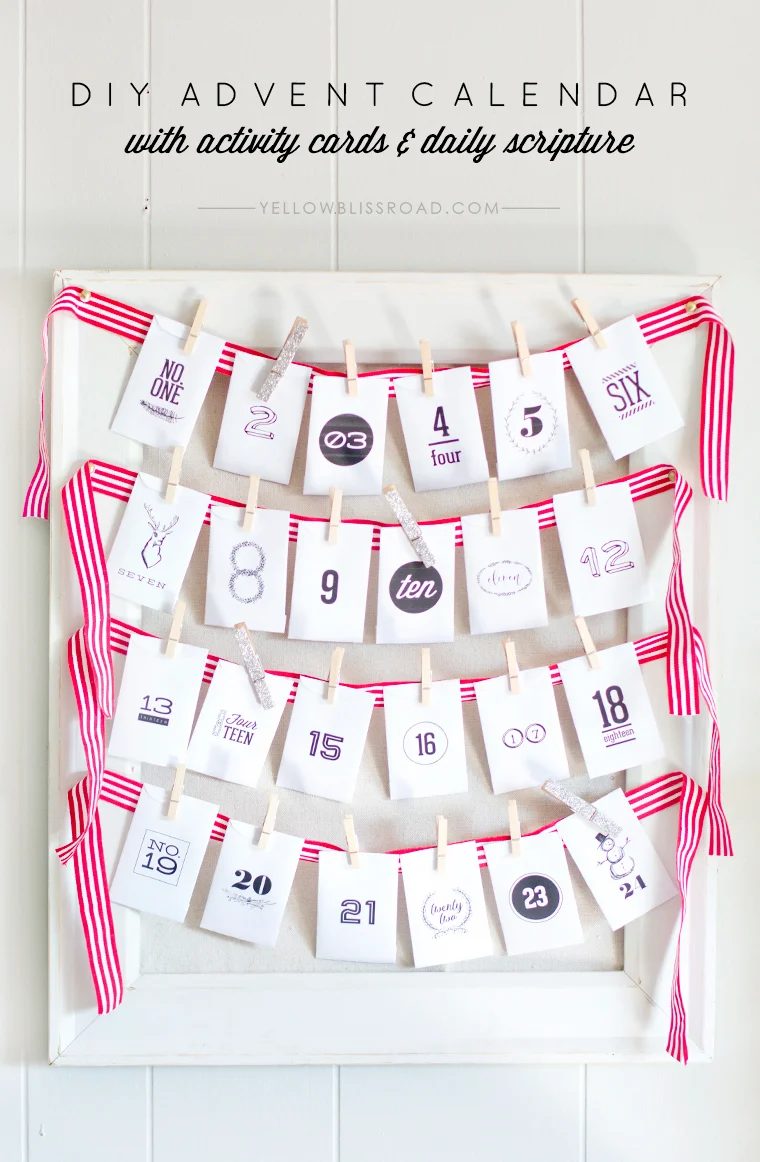 Handmade Advent Calendar With Activity Cards And Daily Scripture