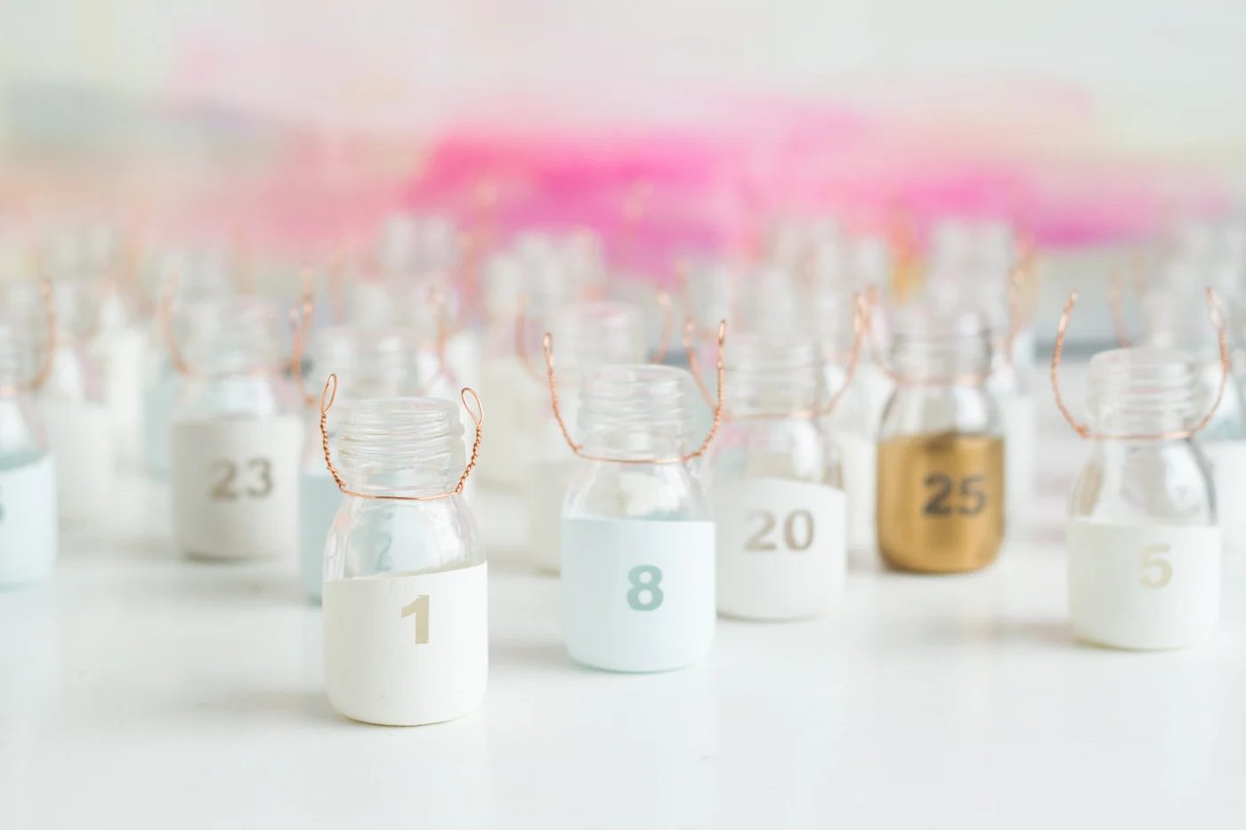 Handmade Paint Dipped Advent Calendar Bottles Fall For Handmade 5