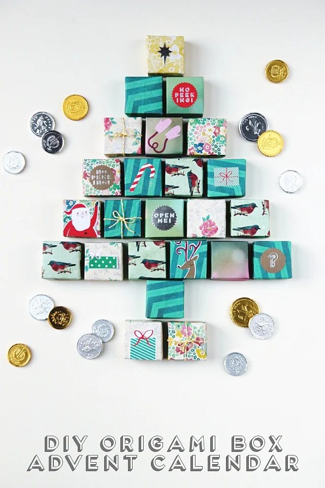 Diy Origami Box Advent Calendar Title