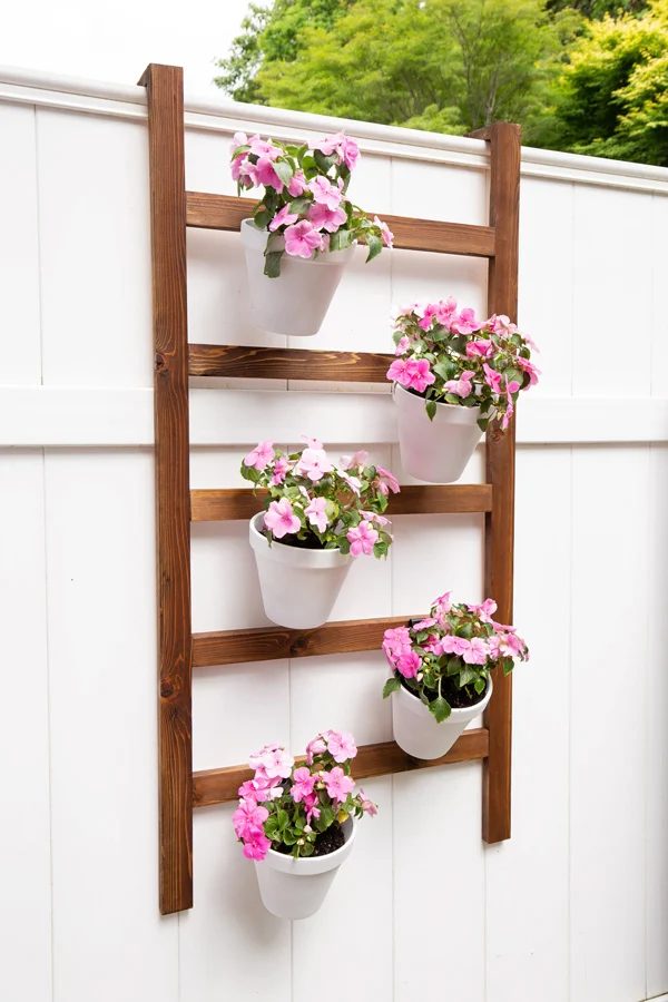 straightforward Build Handmade Vertical Planter Wall Ladder For Fence Angela Marie Made Featured On Bekob