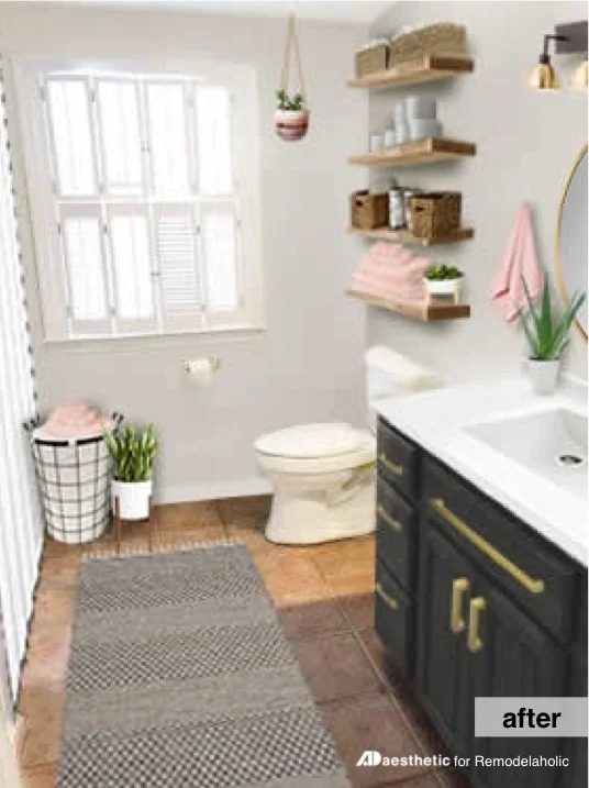 Postbox Designs: My $950 modest-cost Bathroom, Image: ADaesthetic