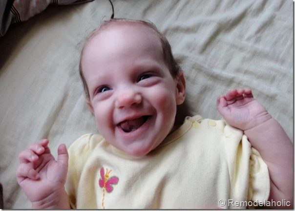 Lydia's first ponytail