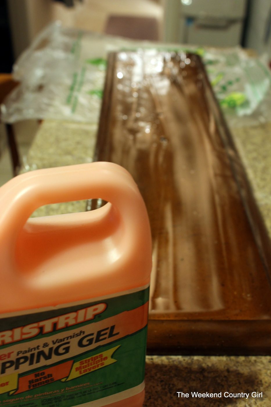 Step by step walkthrough on weathered oak wood stain before02 by The Weekend Country Girl on @Bekob
