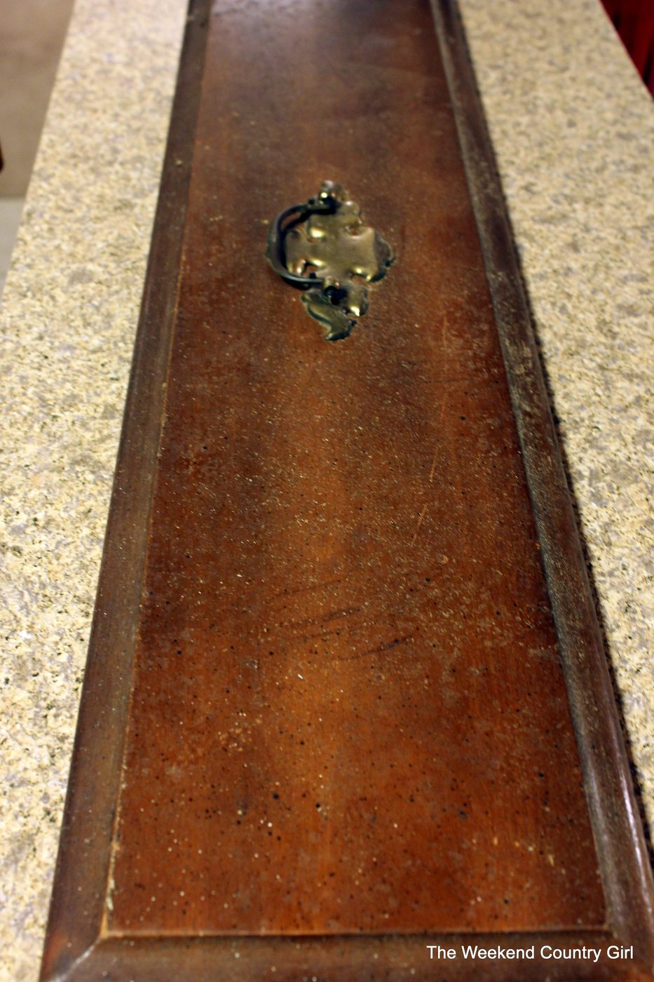Step by step walkthrough on weathered oak wood stain before by The Weekend Country Girl on @Bekob