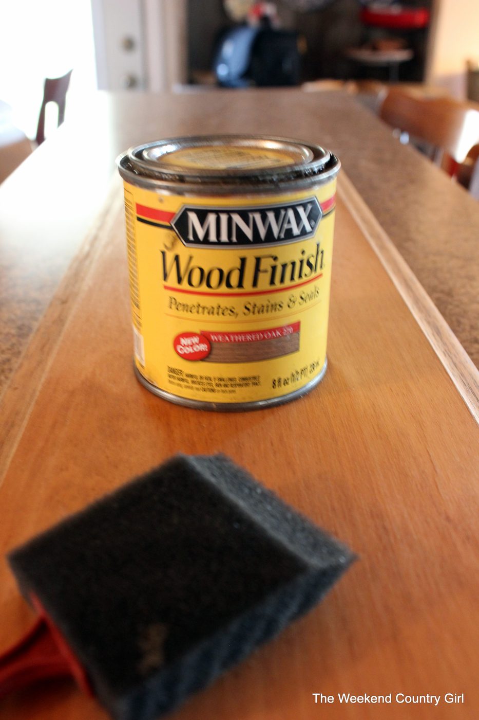 Weathered wood stain tutorail by The Weekend Country Girl on @Bekob