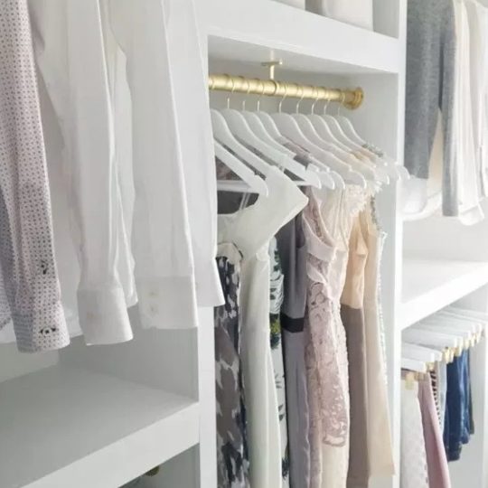 Handmade Custom Walk In Closet Organizer For A Builder Basic Closet