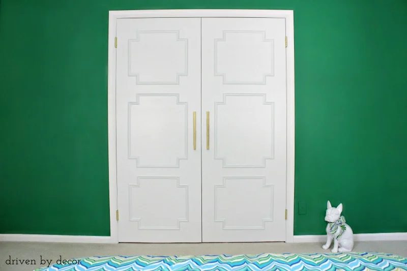 Create Stylish Closet Doors With Moulding by Driven by Decor featured on Bekob