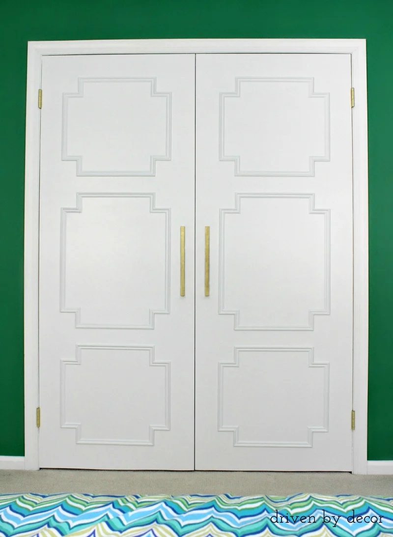 Add Molding to Update Closet Doors by Driven by Decor featured on Bekob