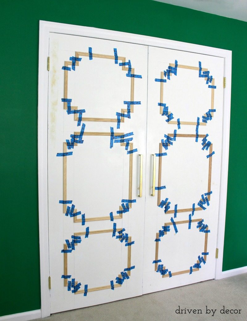 Update Plain Closet Doors with Moulding by Driven by Decor featured on Bekob