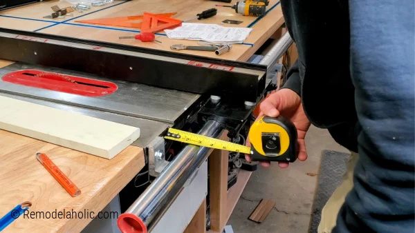 10 Make Parallel Adjustments To Table Saw Fence Front Rail