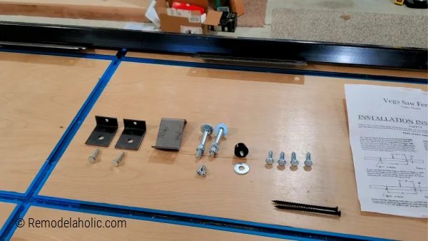 02 Table Saw Back Rail Parts Not Used In Video