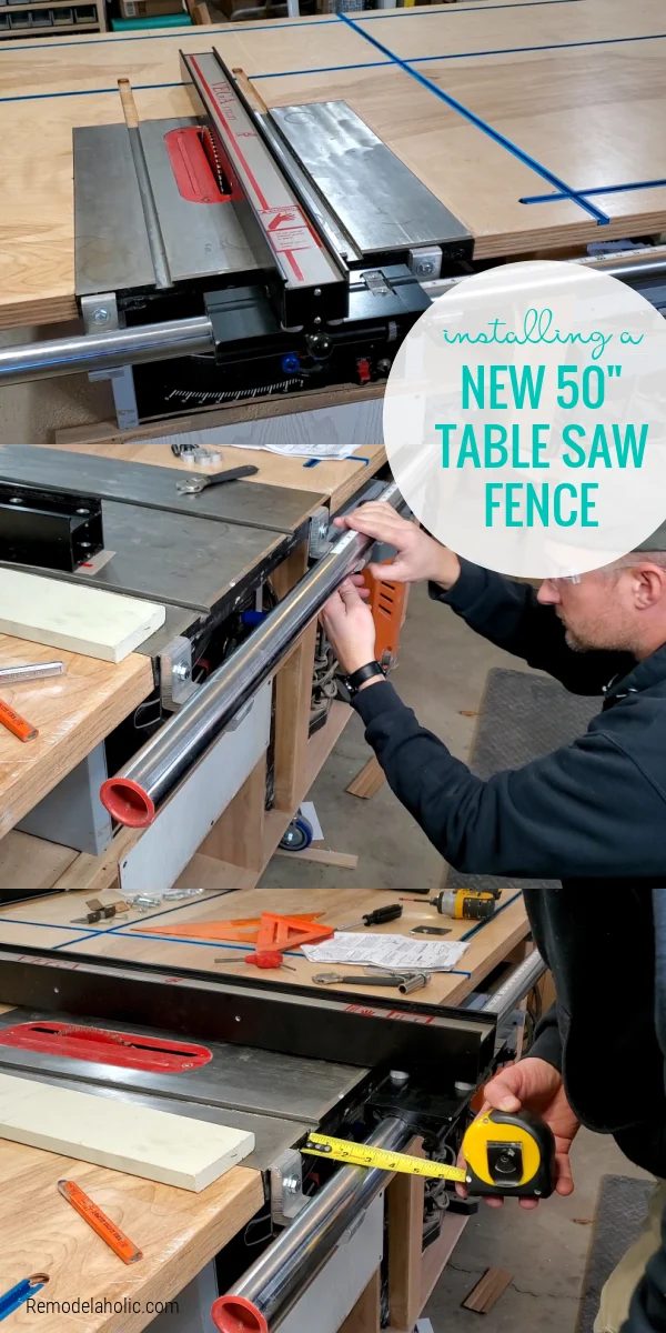 Installing 50 Inch Table Saw Fence System On Handmade Table Saw Workbench, Bekob