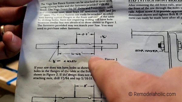07 Image Of Dimension For Layout Of Holes Diagram Table Saw Fence