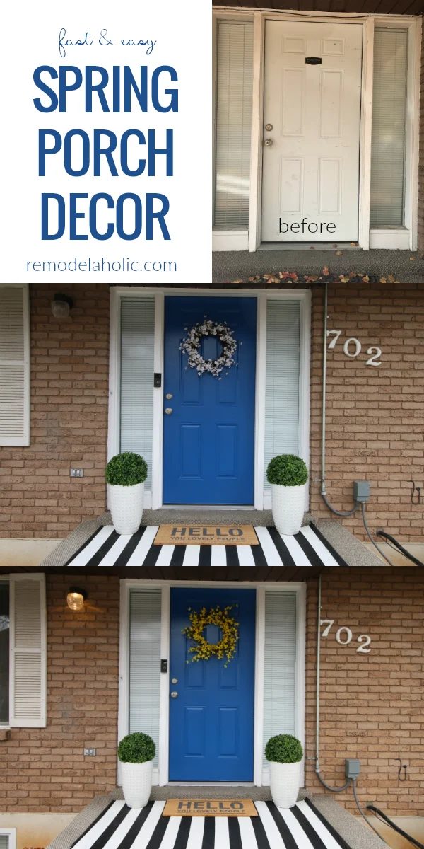 Adding Curb Appeal: Colorful Spring Porch Update