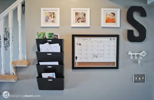 Inexpensive Handmade Family Organization Station