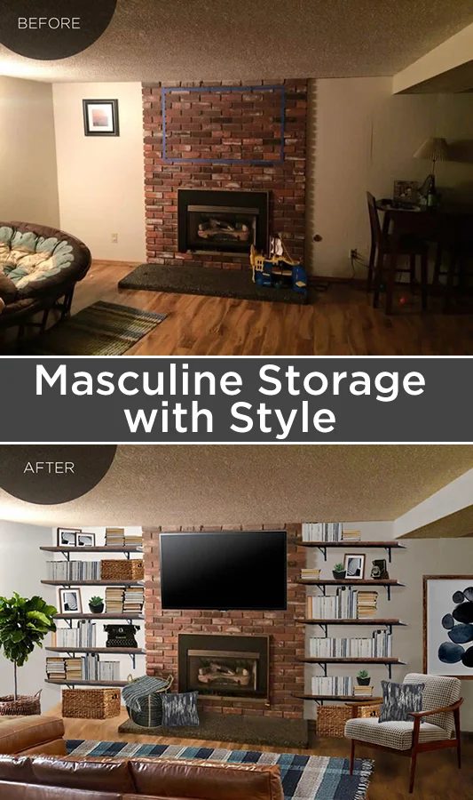 A masculine, rustic, family-friendly space