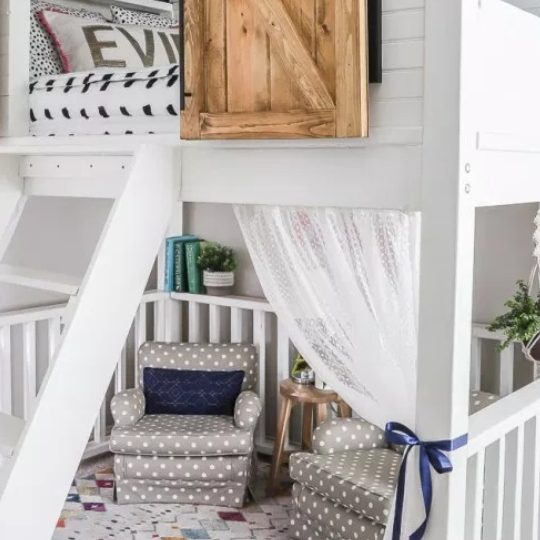 3.3 Bunk Bed Over Rocking Chairs
