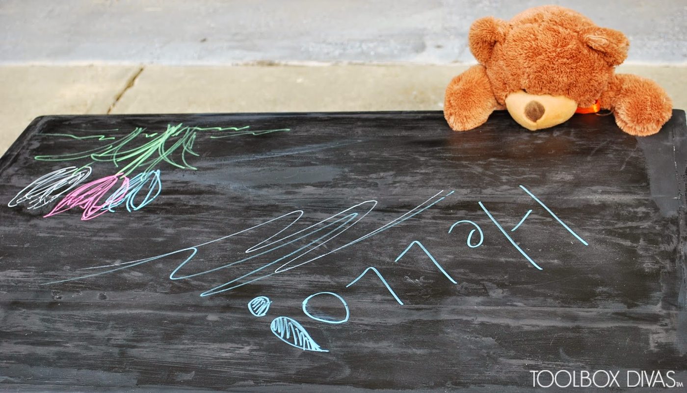 Chalkboard Top for Childrens Playtable by ToolBox Divas for Bekob