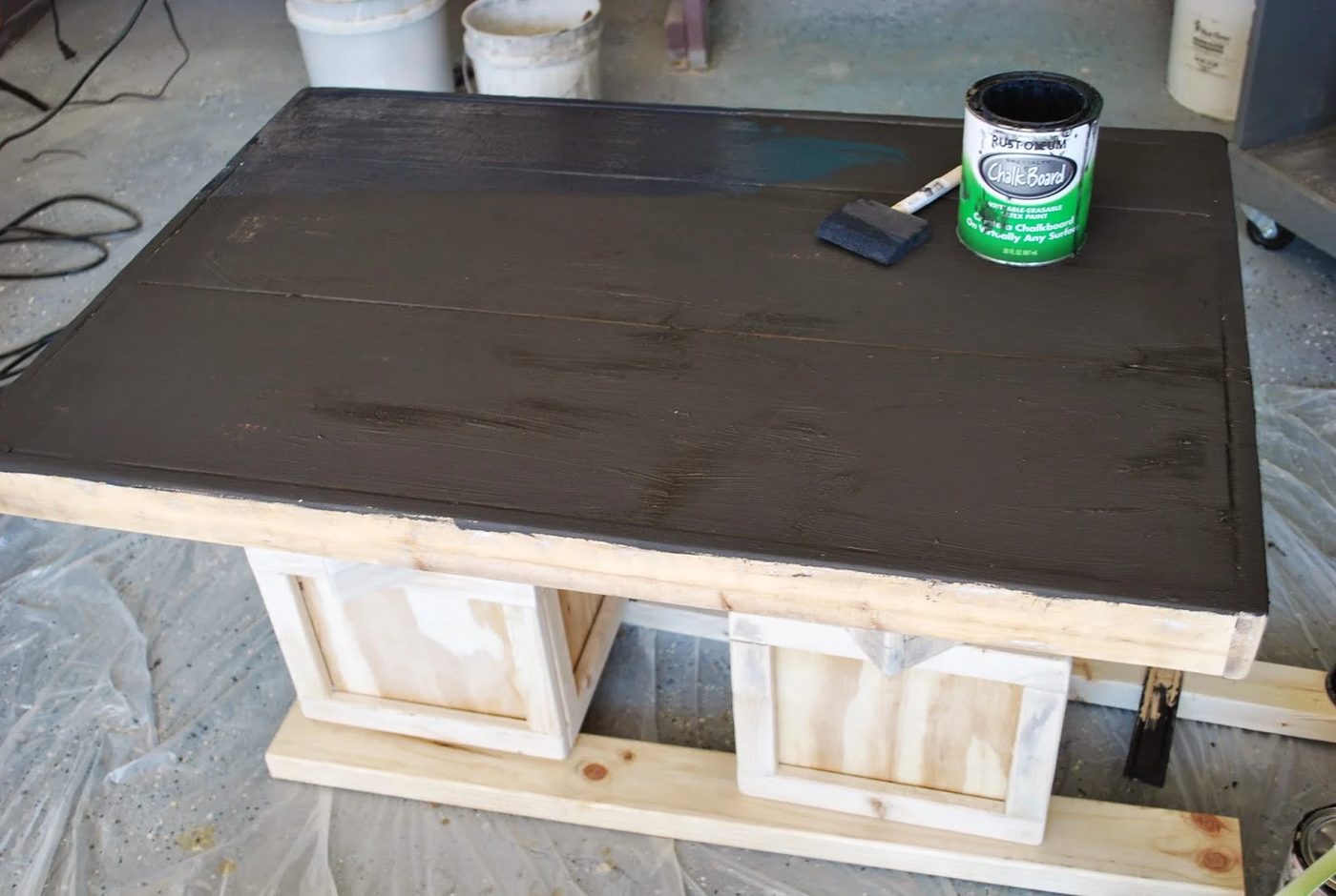 Building BLock Playtable with Chalboard Top by ToolBox Divas for Bekob