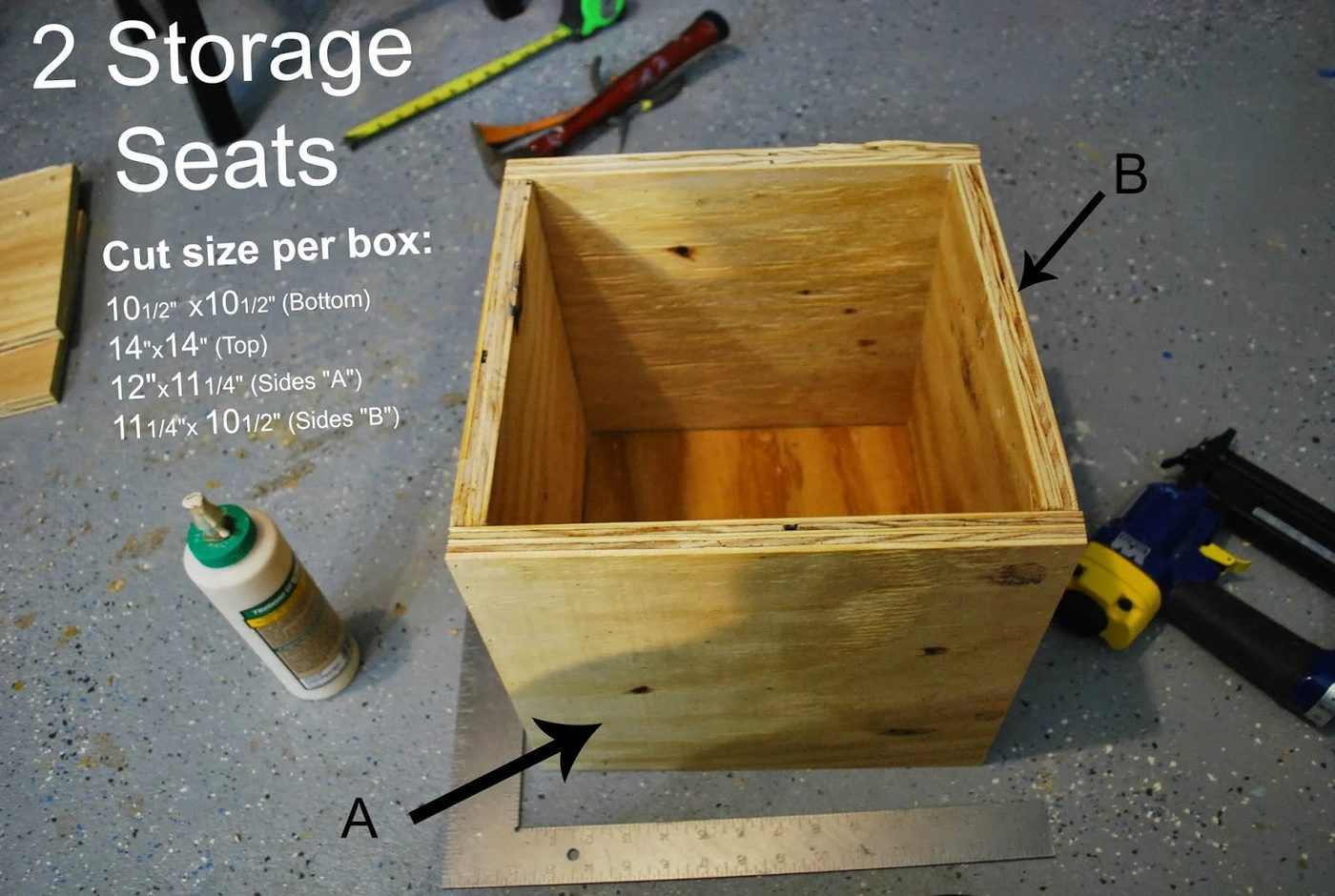 Storage Seats for Handmade Playtable by ToolBox Divas for Bekob