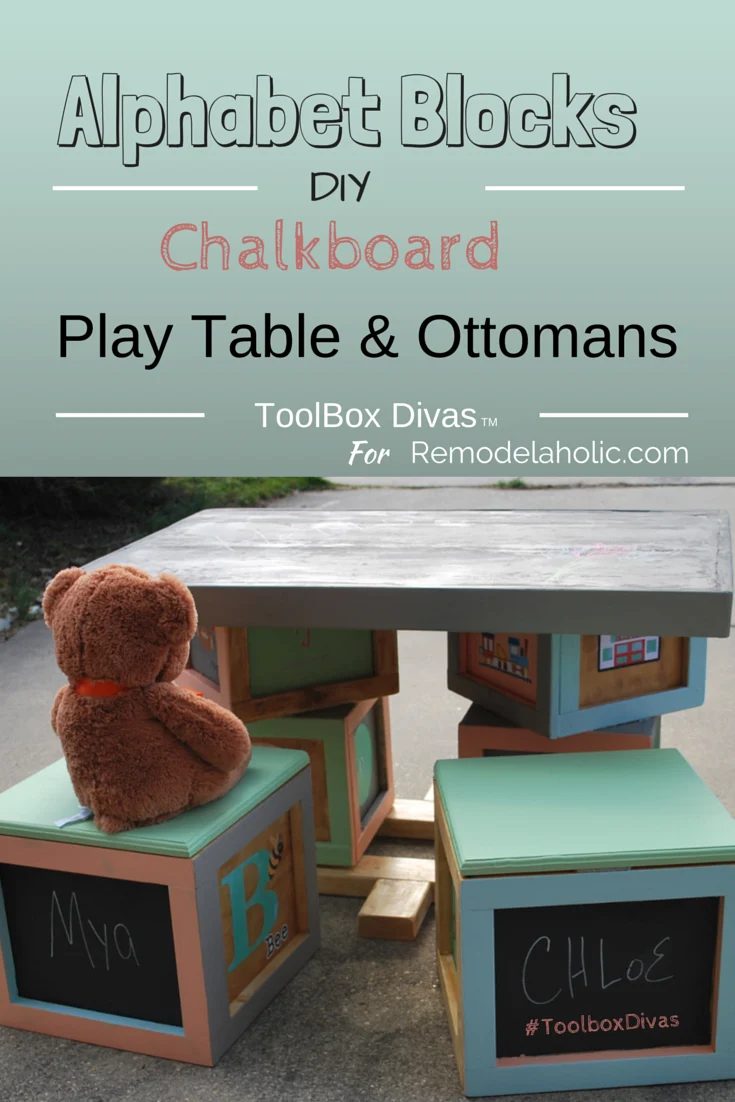 Playtable Set with Chalkboards by ToolBox Divas for Bekob/com