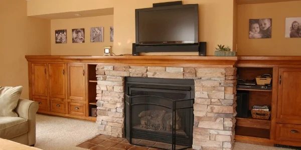 memorable Handmade Fireplace and Built-Ins
