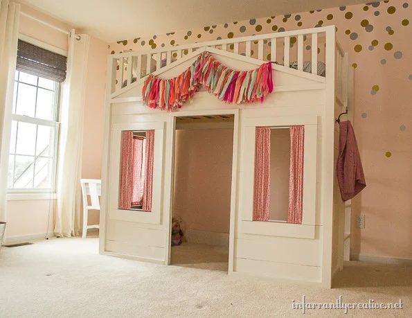 playhouse kid cottage loft bed handmade
