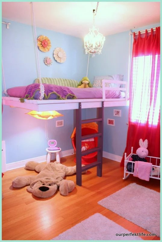 kids hanging loft bed, featured on Bekob