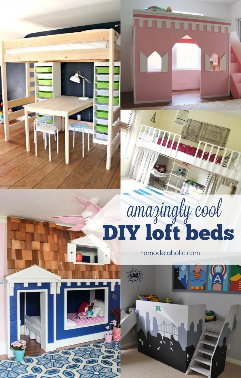These memorable loft beds for kids will give your child extra space to play and study by freeing up the space under the bed. Build one of these Handmade jobs this weekend!