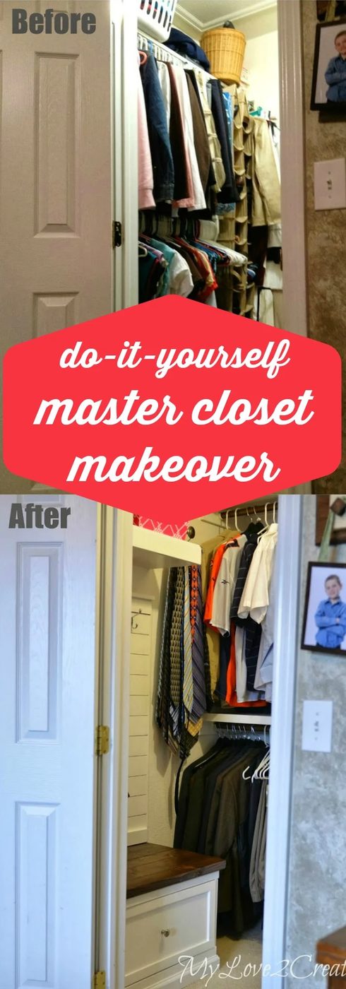 Handmade master closet makeover, MyLove2Create on Bekob