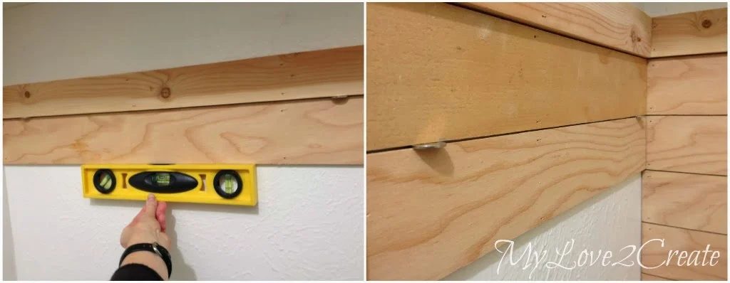 use nickels to space plank wall in master closet, My Love 2 Create on Bekob