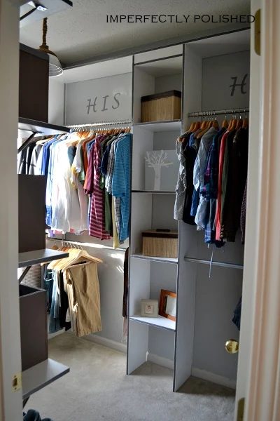 his and hers master closet redo | Imperfectly Polished on Bekob.com
