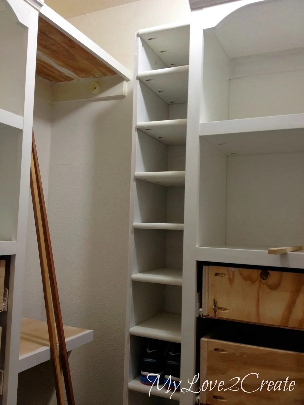 shoe shelf installed in master closet, My Love 2 Create on Bekob