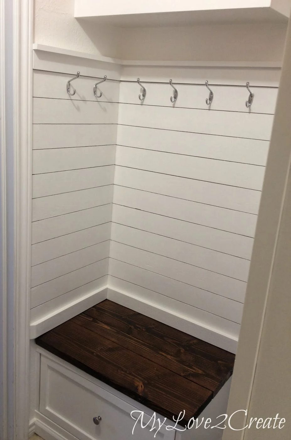 master closet plank wall and bench, My Love 2 Create on Bekob