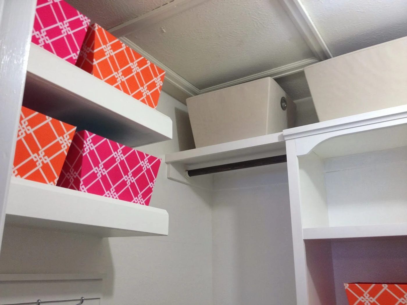 master closet with floating shelves and storage, My Love 2 Create on Bekob