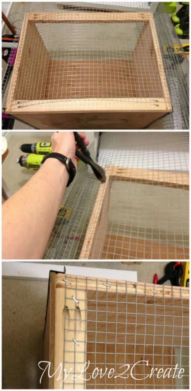 hardware cloth wire mesh for hamper baskets in master closet, My Love 2 Create on Bekob