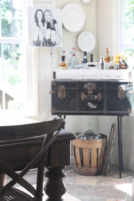 old trunk into wet bar table, My Sweet Savannah via Bekob.com