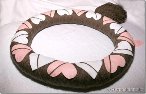 Making an Argyle Valentines wreath from Bekob