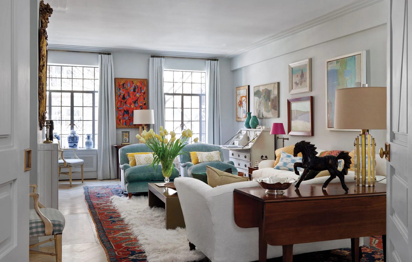 Living Room, Art Deco Apartment in the El Dorado NYC | Design by Design Development NYC | Photography by Trevor Tondro | featured at Bekob.com #artdeco #design #decor #nyc