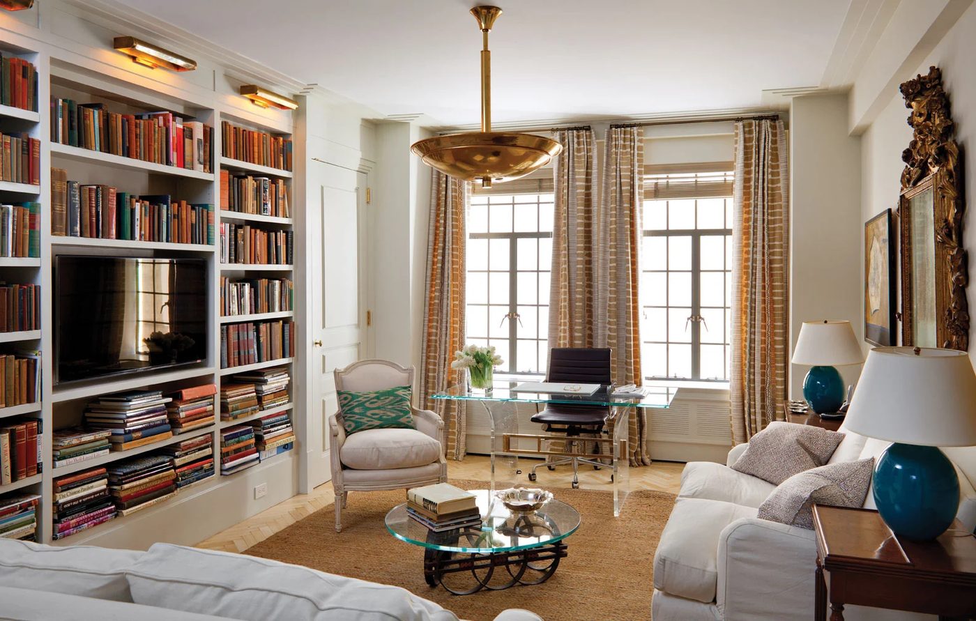 Library, Art Deco Apartment in the El Dorado NYC | Design by Design Development NYC | Photography by Trevor Tondro | featured at Bekob.com #artdeco #design #decor #nyc