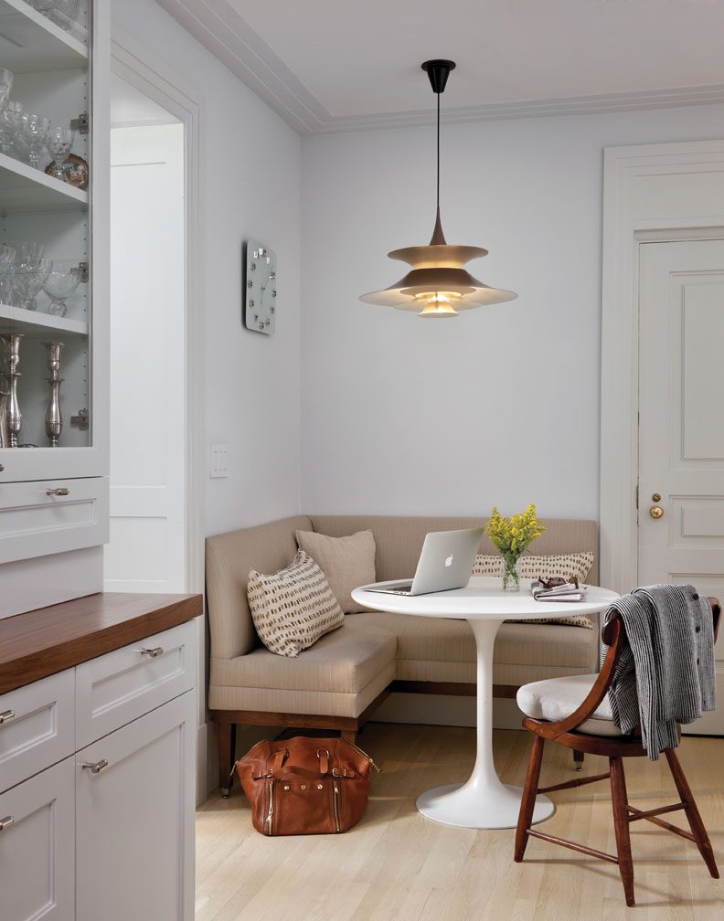 Kitchen Sitting Area, Art Deco Apartment in the El Dorado NYC | Design by Design Development NYC | Photography by Trevor Tondro | featured at Bekob.com #artdeco #design #decor #ny