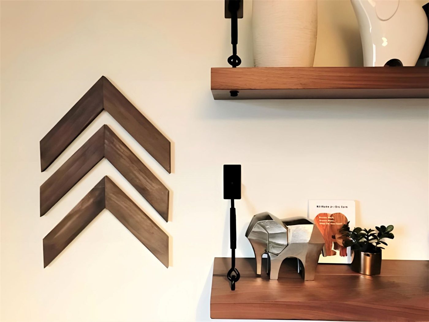wooden wall arrows decor 3 chevrons in a row
