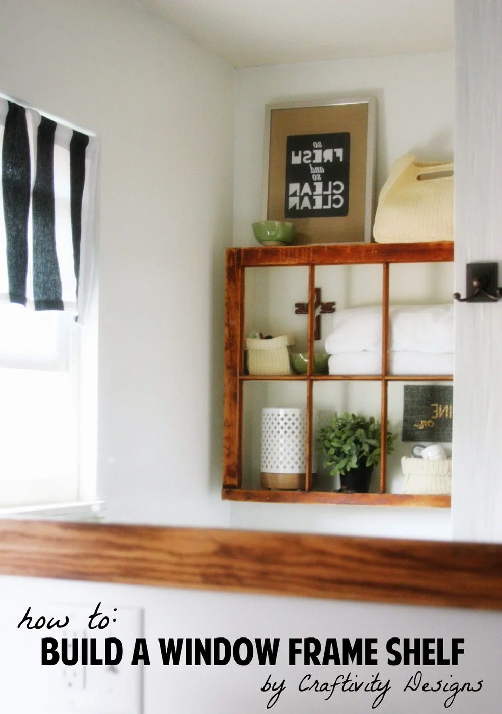 old window into shelf - Craftivigy Designs