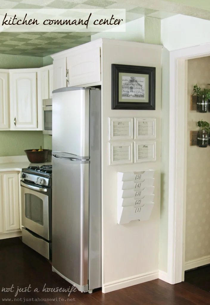 Kitchen command center family organization wall