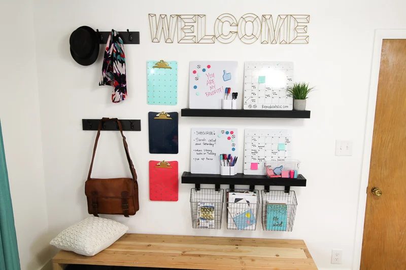 Large Wall Decor: High&Mighty Family Organization Center Project With No Tools