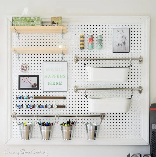 Pegboard Office Supply Wall Organizer