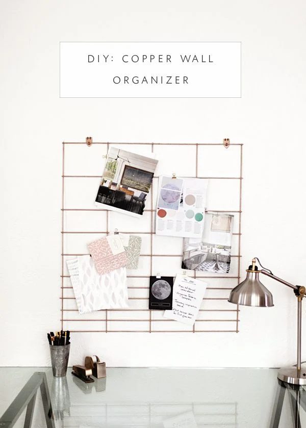 Metal Grid Wall Organizer Handmade